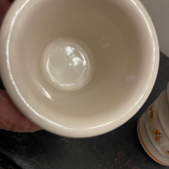 Candy Corn Votive Holders, Longaberger Pottery Woven Traditions - Picture 3 of 7